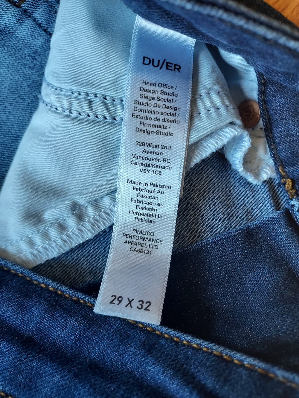Duer Women’s Straight Leg Slim Jeans in Dark Blue - Picture 5 of 9